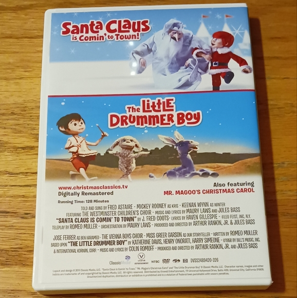 THE ORIGINAL CHRISTMAS CLASSICS Disc 1 on DVD - Picture 2 of 2
